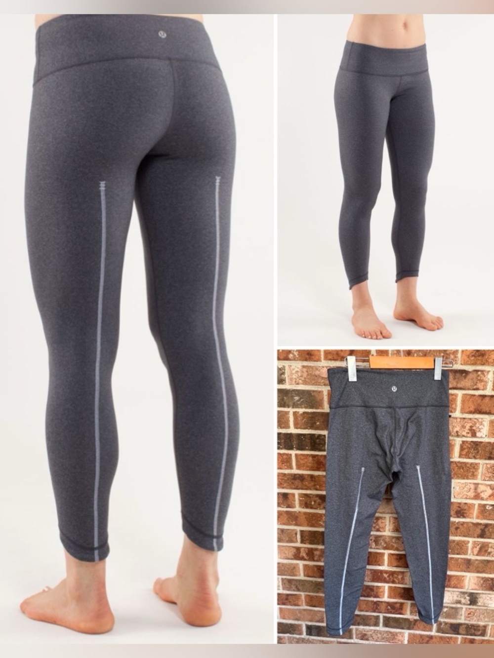 Lululemon Wunder Under Pant *Special Edition   24 1/2"  Heathered Coal 6